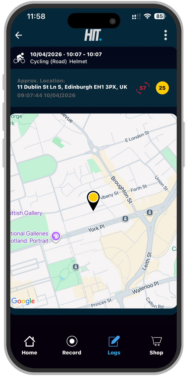 Single Impact Event Location and Characteristics